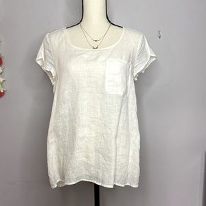 MAEVE Linen off-white top.
